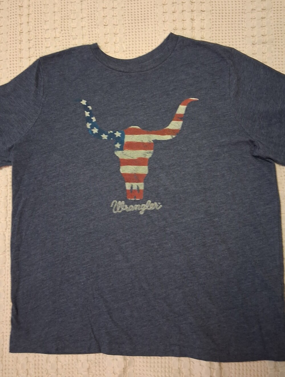 Wrangler Heather Blue American Longhorn Graphic Tee
